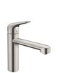 Hansgrohe M42 M421-H120 1-gats keukenkraan m. 360° draaibare uitloop RVS SW241702