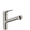 Hansgrohe M42 M4214-H150 1-gats keukenkraan m. uittrekbare handdouche m. 120° draaibare uitloop RVS SW241714