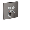 Hansgrohe ShowerSelect afbouwdeel v. inbouwkraan thermostatisch v. 2 douchefuncties m. start/stop-kraan brushed black chroom SW358774
