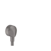 Hansgrohe Fixfit muuraansl.bocht E zo/terugslagklep brush black chr SW528793