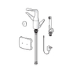 Hansa Alessi Swan Elektr. Keukenmengkr M/Handdche M/Press Pad Chroom SW336285