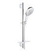 GROHE Rainshower Smartactive 150 Glijstangset - 60cm - ronde handdouche - 3 straalsoorten - gladde doucheslang - met zeepschaal - chroom SW472301