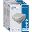Geberit Renova wandclosetpack diepspoel Rimless met softclose zitting wit SW452134