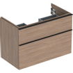 Geberit iCon wastafelonderkast 88.8x61.5x47.6cm 2 lades met softclose Spaanplaat Eiken SW637652