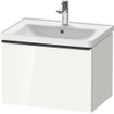 Duravit D-Neo wastafelonderkast 63.4x44x45.2cm 1 lade met softclose wit Hoogglans SW640702