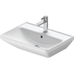 Duravit D-Neo wastafel met wondergliss 60x44x16.5cm 1 kraangat rechthoek Keramiek Wit SW640440