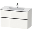 Duravit D-Neo wastafelonderkast 101x62.5x46.2cm 2 lades wit Hoogglans SW641163