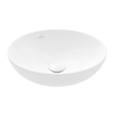 Villeroy & Boch Loop & friends opzetwastafel 42cm rond met overloop CeramicPlus stone white SW644110