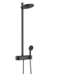 Hansgrohe Pulsify showerpipe 26cm 2jet planchet 40cm mat zwart SW651008