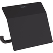 Hansgrohe Addstoris closetrolhouder met klep mat zwart SW651186