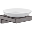 Hansgrohe Addstoris zeephouder met schaal brushed black chroom SW651238
