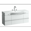 Laufen New Case Palace wastafel onderbouwkast 119.5x37.5x46cm 1 lade. 2 deuren 2 glasplaten. hout antraciet eiken 0084451