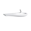 Laufen Alessi One meubelwastafel 120x50x16.5cm 1 kraangat waskom rechts. aflegruimte links incl. clou keramiek lcc-wit 0192306