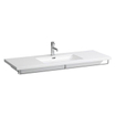 Laufen Living Square meubelwastafel 130x48x15cm 3 kraangaten met overloop keramiek wit 0084214