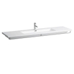 Laufen Living Square meubelwastafel 180x48x15cm 1 kraangat met overloop keramiek wit 0084218