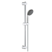 GROHE Vitalo Start 100 glijstangset - 60cm - ronde handdouche - 1 straalsoort - gladde doucheslang - chroom/zwart 4357754