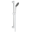 GROHE Vitalio Joy 110 Mono Glijstangset - 60cm - ronde handdouche - 1 straalsoort - gladde doucheslang - chroom/zwart 4357673