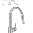 GROHE Feel Keukenkraan - hoog - uittrekbare uitloop - 2 straalsoorten - supersteel geborsteld SW229113