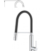 GROHE Feel Keukenkraan - hoog - draaibare/uittrekbare uitloop - 2 straalsoorten - met profesionele handdouche - chroom SW89801