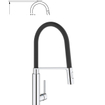 GROHE Feel Keukenkraan - hoog - draaibare/uittrekbare uitloop - 2 straalsoorten - met profesionele handdouche - chroom SW89801