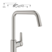 GROHE Start Keukenkraan - hoog - draaibare uitloop - supersteel SW705168