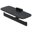 Geesa Shift Toiletrolhouder dubbel Zwart met planchet van matzwarte marmerlook SW641465