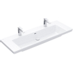 Villeroy & Boch Subway 3.0 meubelwastafel 130x47x17cm Rechthoek 2 kraangaten zonder overloopgat Wit Alpin glans Ceramic SW701015