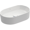 Villeroy & Boch Collaro opzetwastafel ovaal 56x36cm zonder overloop zonder kraangat ceramic+ stone white SW336076