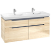 Villeroy & boch Subway 2.0 wastafelonderkast 128.7x59x44.9cm greep chroomkleurig glanzend Elm impresso SW118763