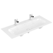 Villeroy & Boch Finion meubelwastafel met 2 kraangaten 120x50cm ceramic+ zonder overloop wit SW106532