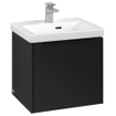 Villeroy & Boch Subway 3.0 wastafelonderkast 50x40x40cm met Volcano Black greep 1 softclose lade 1 sifonuitsparing spaanplaat volcano black SW730483