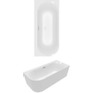Villeroy & Boch Loop & friends half vrijstaand bad - 180x80cm - hoek rechts - Acryl Wit Alpin glans SW762299