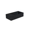Royal Plaza Dee 2.0 fontein 36x18 cm 1 kraangat links zonder overloop quartz zwart SW88405
