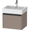 Duravit Ketho 2 wastafelonderbouwkast met 1 lade 58.4x46x44cm met greep antraciet basalt mat SW772799