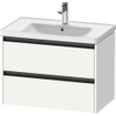 Duravit Ketho 2 wastafelonderbouwkast met 2 laden 78.4x45.5x54.9cm met grepen antraciet wit mat SW772908