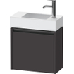 Duravit Ketho 2 wastafelonderbouwkast met 1 deur 48.4x23.8x44cm links, met greep antraciet grafiet supermat SW772961