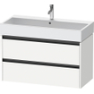 Duravit Ketho 2 wastafelonderbouwkast met 2 laden 98.4x46x54.9cm met grepen antraciet wit mat SW772302