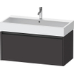 Duravit Ketho 2 wastafelonderbouwkast met 1 lade 98.4x46x44cm met greep antraciet grafiet supermat SW771905