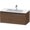 Duravit Ketho 2 wastafelonderbouwkast met 1 lade 101x48x44cm met greep antraciet donker noten mat SW771838