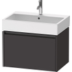 Duravit Ketho 2 wastafelonderbouwkast met 1 lade 68.4x46x44cm met greep antraciet grafiet supermat SW772342