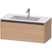 Duravit Ketho 2 wastafelonderbouwkast met 1 lade 101x48x44cm met greep antraciet natuur eiken mat SW772005