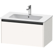 Duravit Ketho 2 wastafelonderbouwkast met 1 lade 81x48x44cm met greep antraciet wit supermat SW772747