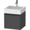 Duravit Ketho 2 wastafelonderbouwkast met 1 lade 48.4x46x44cm met greep antraciet grafiet mat SW772355