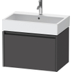 Duravit Ketho 2 wastafelonderbouwkast met 1 lade 68.4x46x44cm met greep antraciet grafiet mat SW772036