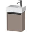 Duravit Ketho 2 wastafelonderbouwkast met 1 deur 36.4x23.8x44cm links, met greep antraciet basalt mat SW772687