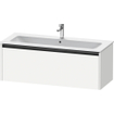 Duravit Ketho 2 wastafelonderbouwkast met 1 lade voor enkele wastafel 121x48x44cm met greep antraciet wit mat SW772886