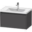 Duravit Ketho 2 wastafelonderbouwkast met 1 lade 78.4x45.5x44cm met greep antraciet grafiet mat SW773140