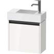 Duravit Ketho 2 wastafelonderbouwkast met 1 deur 48.4x23.8x44cm links, met greep antraciet hoogglans wit SW773065