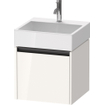 Duravit Ketho 2 wastafelonderbouwkast met 1 lade 48.4x46x44cm met greep antraciet hoogglans wit SW772373