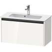 Duravit Ketho 2 wastafelonderbouwkast met 1 lade 68x39x44cm met greep antraciet hoogglans wit SW772361